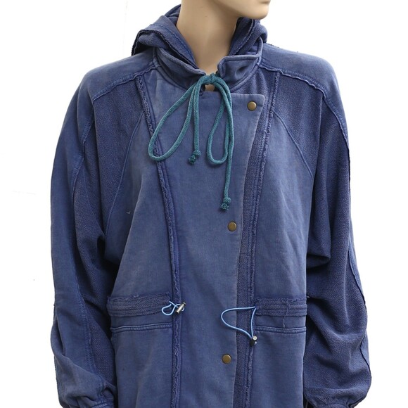 Free People We The Free Lost Coast Cardi Hoodie Top Oversized Slouchy S 283156 - Picture 7 of 10